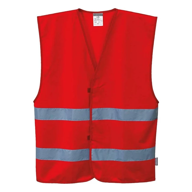 Gilet Iona Rosso LXL - Portwest F474RERLXL - Riflettente - 100% Poliestere