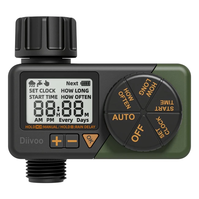Diivoo Programmateur Arrosage Automatique Minuteur Horaire Hebdomadaire et Quoti