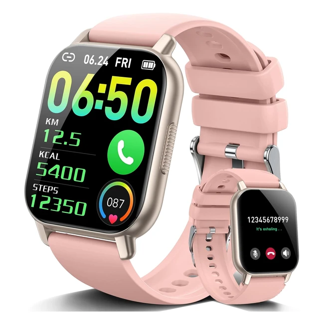 Fitness Tracker Smart Watch 185 Touch Screen Heart Rate Monitor IP68 Waterproof 