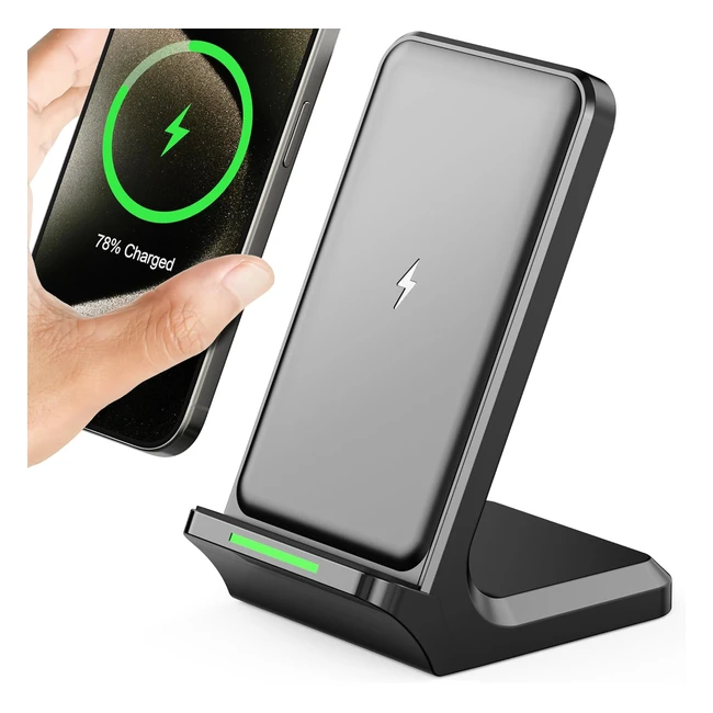 15W Wireless Charger Stand for iPhone Samsung Galaxy S22 S21 S20 S10 S9 Note10 Q