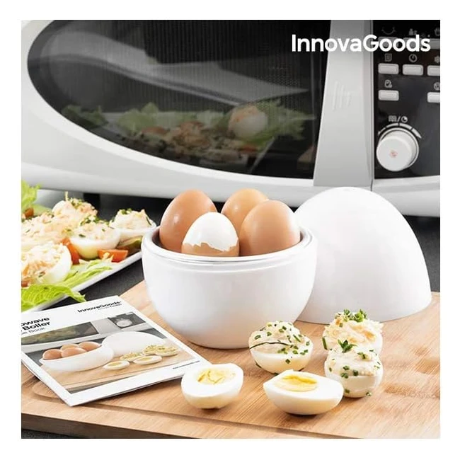 InnovaGoods BB_V0101051 Cuociuova Microonde Alluminio PP Bianco