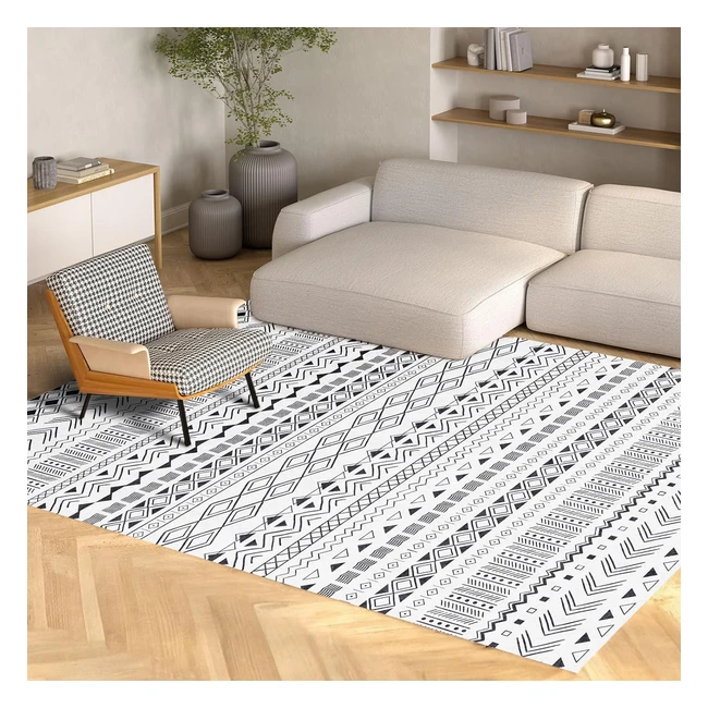 Vamcheer Alfombra Grande 120x170 Moderna Antideslizante - Negro