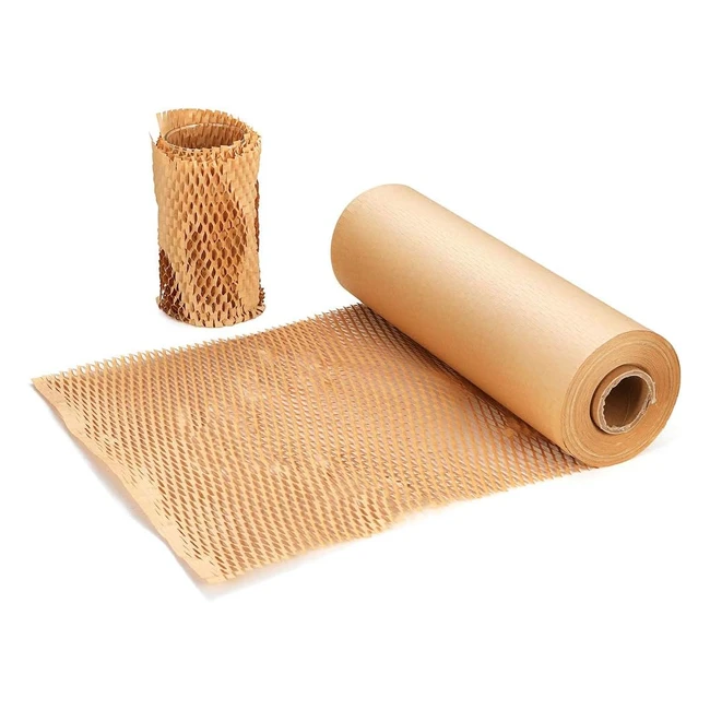 Szsyumunion Honeycomb Wrap Paper Roll - 1200 Inch x 12 Inch - Packaging Wrap for Moving House & Shipping - Bubble Wrap Alternative