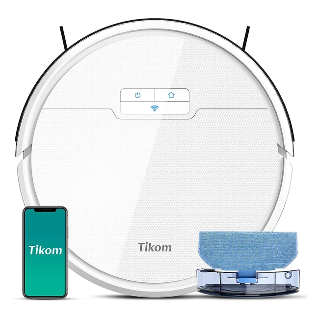 Aspirateur Robot G8000 - Vadrouille 2 en 1 - 2700Pa - Auto Rechargeable - Blanc