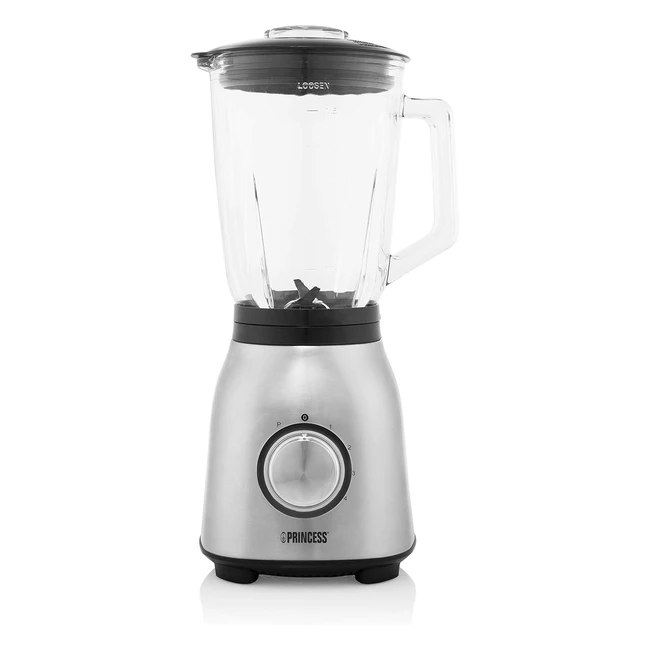 Blender Princess 212091 Inox Brossé 4 Vitesses et Fonction Pulse