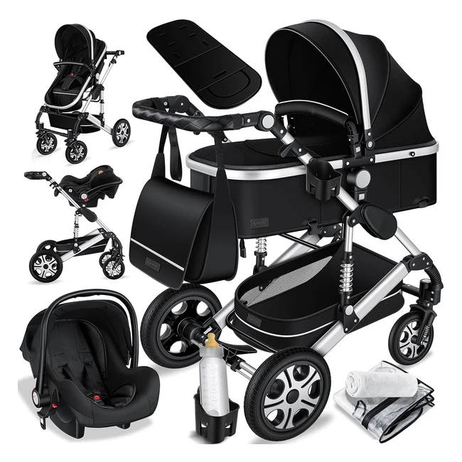 Kesser Loops 3in1 Kombikinderwagen Komplettset inkl Babywanne Buggy Sportwagen 