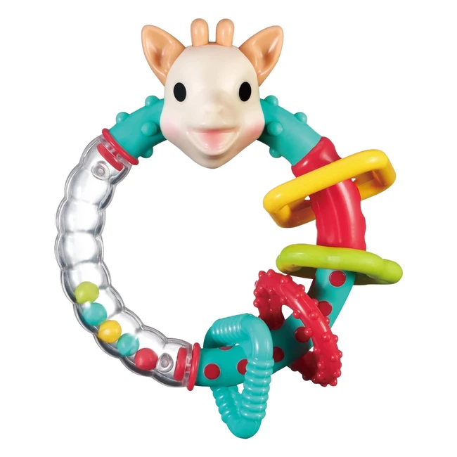 Sophie La Girafe 2in1 Baby Rattle Teething Toy  Easy Grip  Sensory Teething Ri