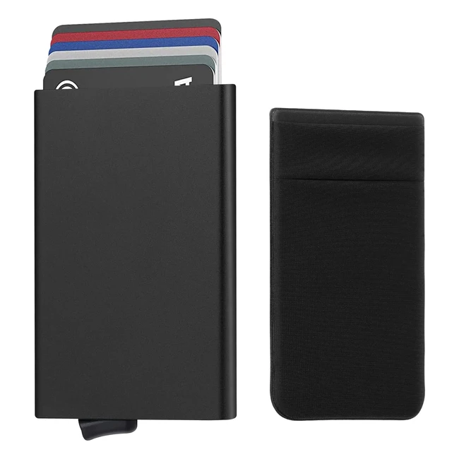 Porte-cartes de crdit RFID Eucomir avec blocage et sac portefeuille homme mini
