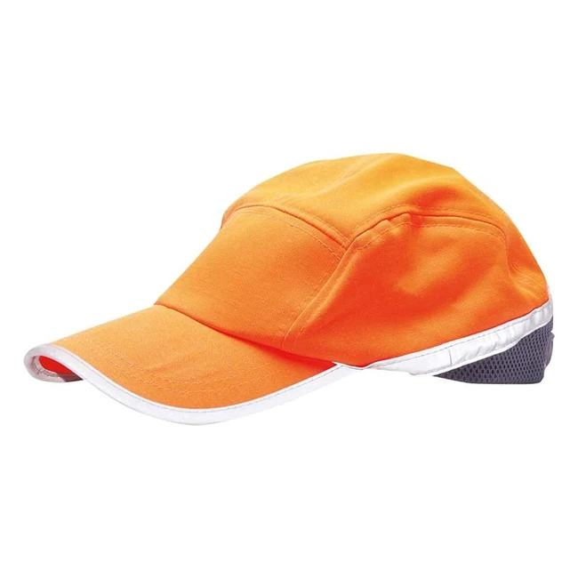 Portwest Unisex HB10 Baseball Cap - High Visibility OrangeNavy - Pack of 1