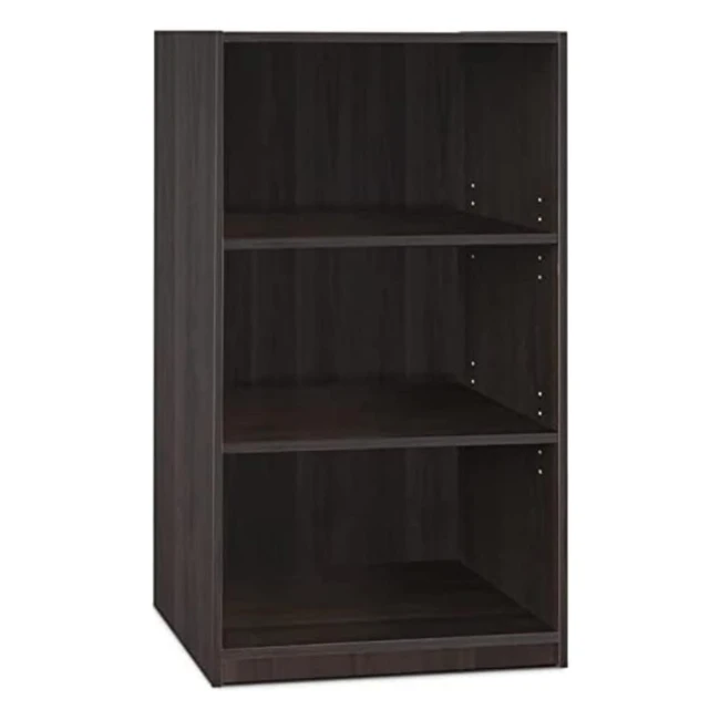 Furinno Jaya Simple Home 3-Tier Adjustable Shelf Bookcase Espresso - Stylish Design, Adjustable Shelves, Durable Material