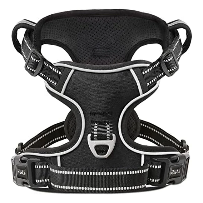 Harnais Chien Anti Traction Réfléchissant XS - Heele Contrôle 2 Anneaux Métal