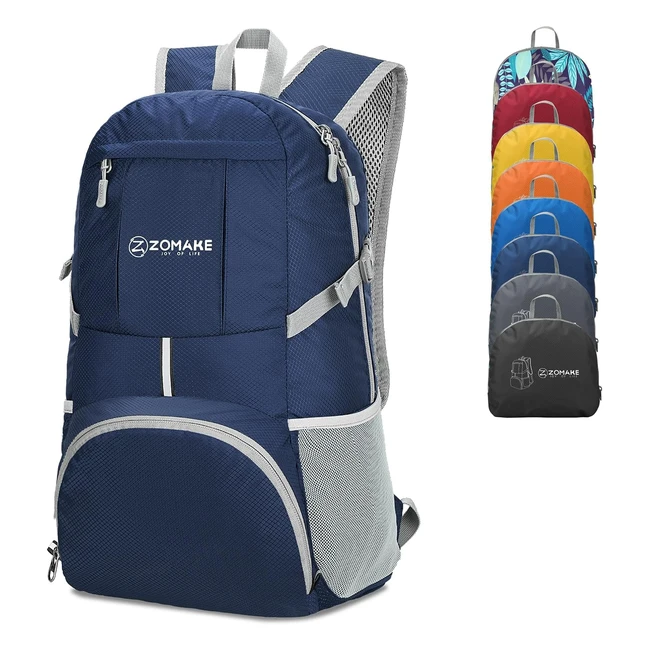 ZOMAKE 35L Sac à Dos Pliable Léger - Packable Daypack pour Femme Homme - 330g - Grande Capacité - Haute Qualité