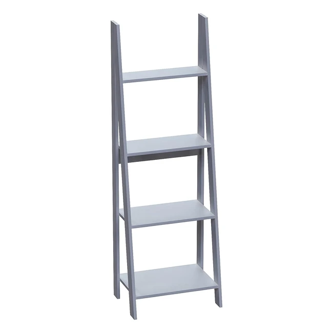 Movian 4 Tier Bristol Step Ladder Bookcase - Gray - 385D x 46W x 1755H - Contemporary Design