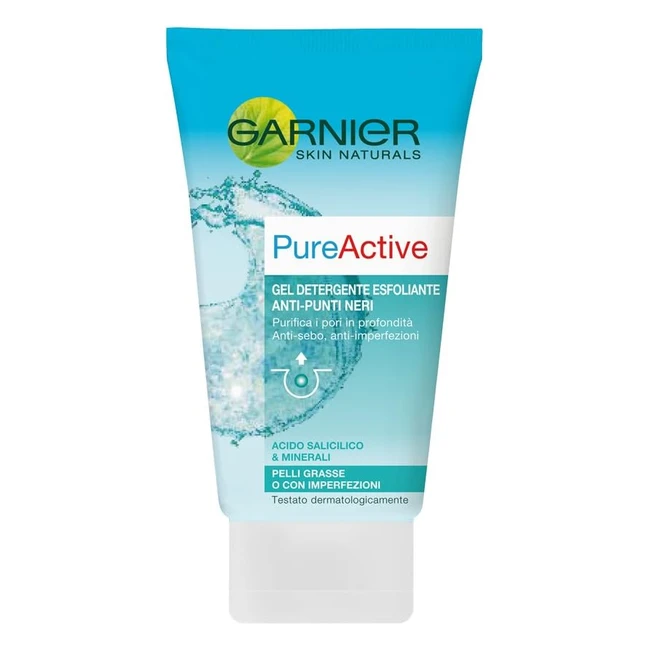 Gel Detergente Esfoliante Garnier Pure Active Antipunti Neri 150ml