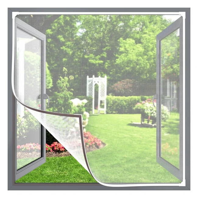 White Magnetic Window Screen - Max Size 43x51 - Easy Installation