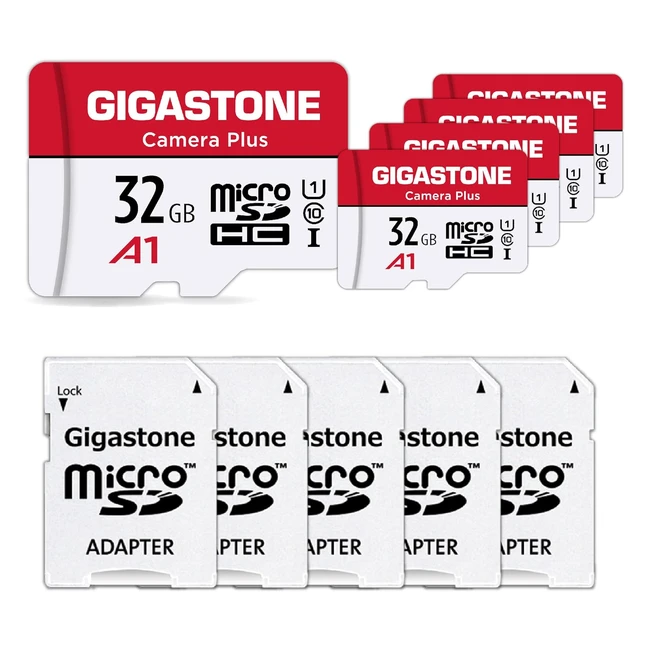 Carte mmoire Gigastone 32 Go Lot de 5 cartes camra U1 Full HD Video GoPro Dr