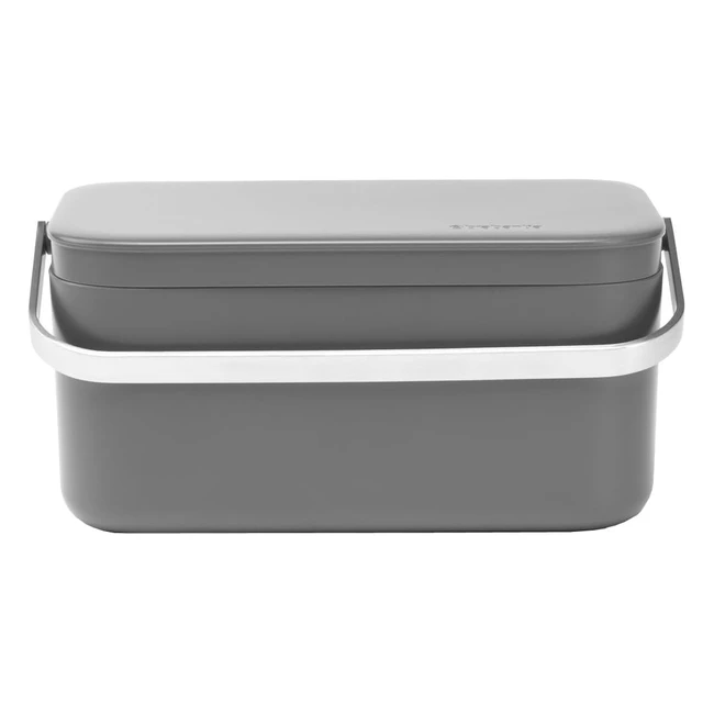 Contenitore Organico Brabantia Dark Grey 127 x 221 x 107 cm - Ampia Maniglia in 