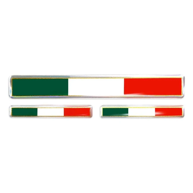 Stickers 3D Bandera España HQ Set 3 Tricolor 110x15mm - 4R Quattroerreit 407A