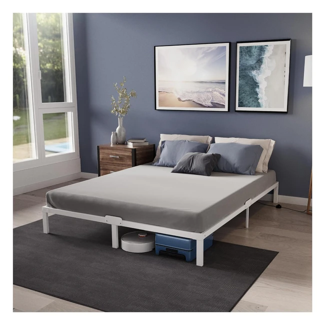 Struttura letto contenitore Dreamzie 200x200 bianca con rete metallica - Resiste