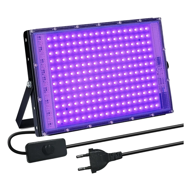 Bosytro Luz Negra LED UV 150W IP66 - Ideal para Fiesta Glow y Decoración de Halloween