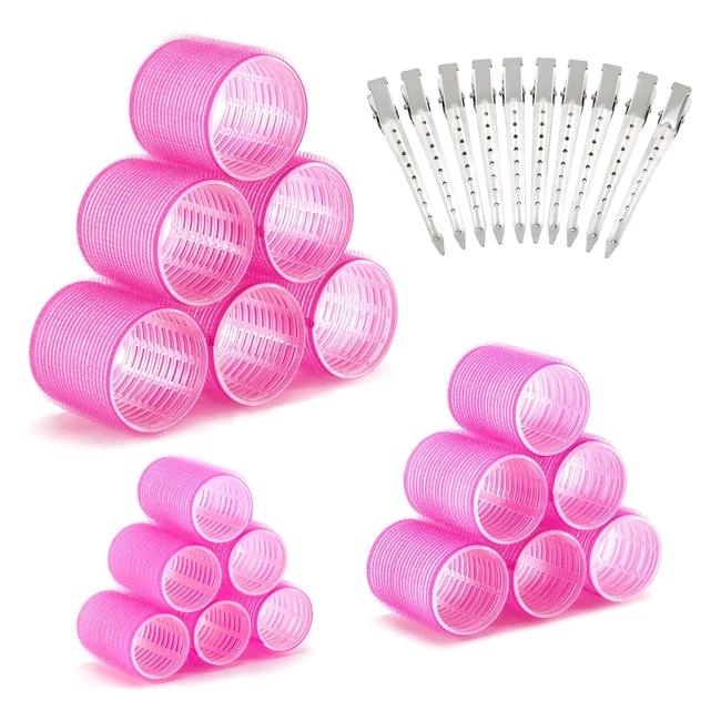 28 pices heatless curling rouleaux bigoudis magiques avec 10 pinces - cheveux co