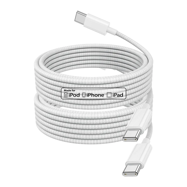Cable de Carga iPhone 15 2m USB C a C Carga Rpida PD 60W