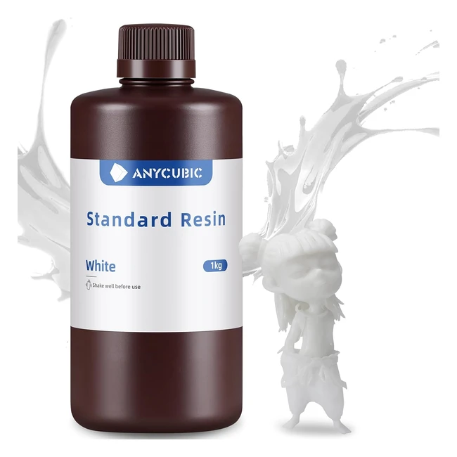 Anycubic Resina Impresora 3D UV LCD Blanco 1000g Alta Precisión
