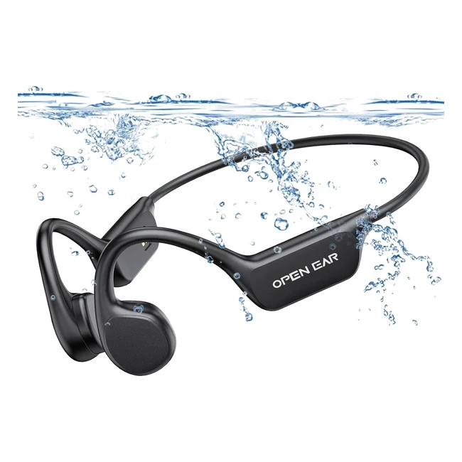 DWOLM Bone Conduction Headphones IPX8 Waterproof 32GB Memory Bluetooth 53 Open E