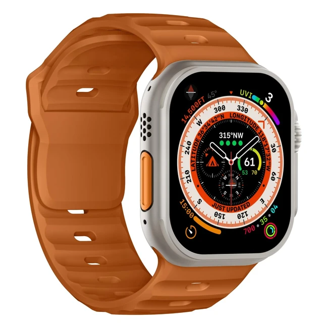 SuitisBest Sport Straps for Apple Watch UltraUltra 2 - Soft Silicone Replacement