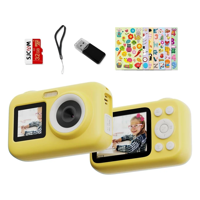 Cmara Fotos Infantil SJCAM 1080p Doble Pantalla LED 32GB TF Tarjeta - Nios 3
