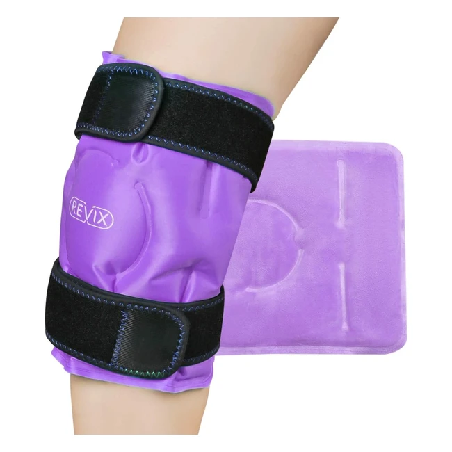 Revix Knee Ice Pack for Injuries - Reusable Gel Ice Wrap with Cold Compress Ther