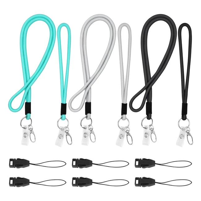 Vicloon Nylon Neck Strap 2PCS - Office Lanyards with Swivel Metal Clip & Keyring