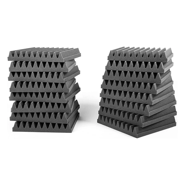 Pack 16 Paneles Acústicos 30x30x5cm Gris Antracita Ignífugo