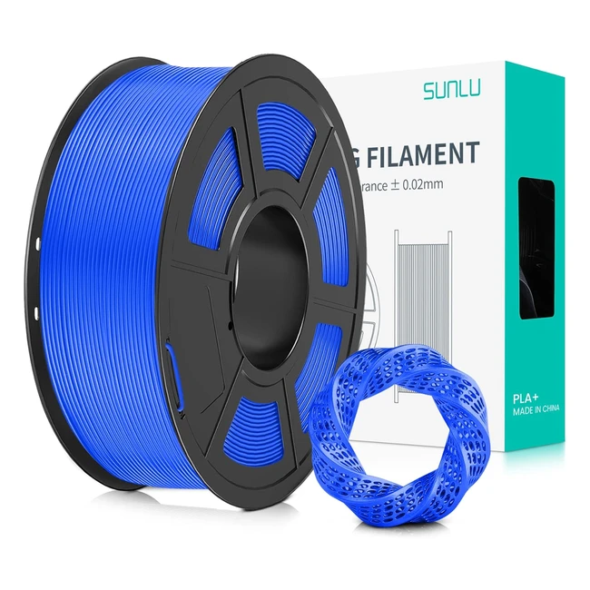 Sunlu PLA Plus 3D Printer Filament 175mm PLA 3D Filament for FDM 3D Printer - Strong & Tough - 002mm Accuracy - 1kg Spool - Blue