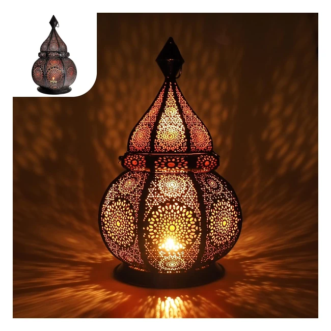 Lmpara Oriental Gadgy Metlica Marroqu 36cm - Ideal para Decorar Balcones y