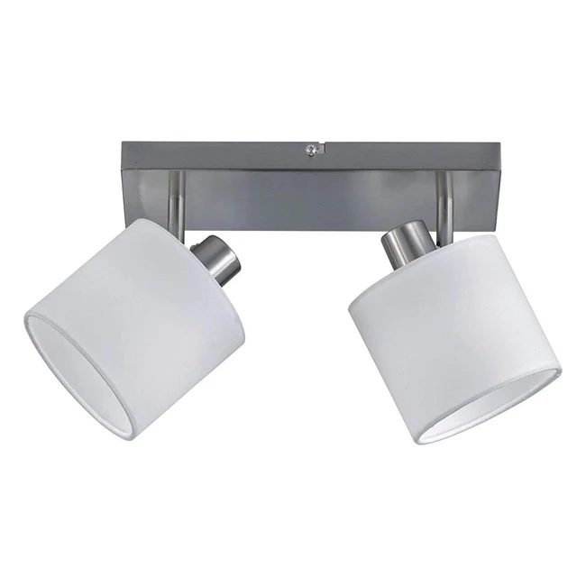 Spot bar Tommy R80332001 nickel mat abatjour tissu blanc