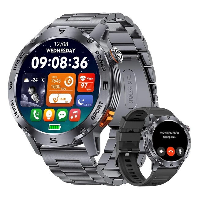 LIGE Montre Connecte Homme Bluetooth 143 Amoled Smartwatch Frquence Cardiaqu