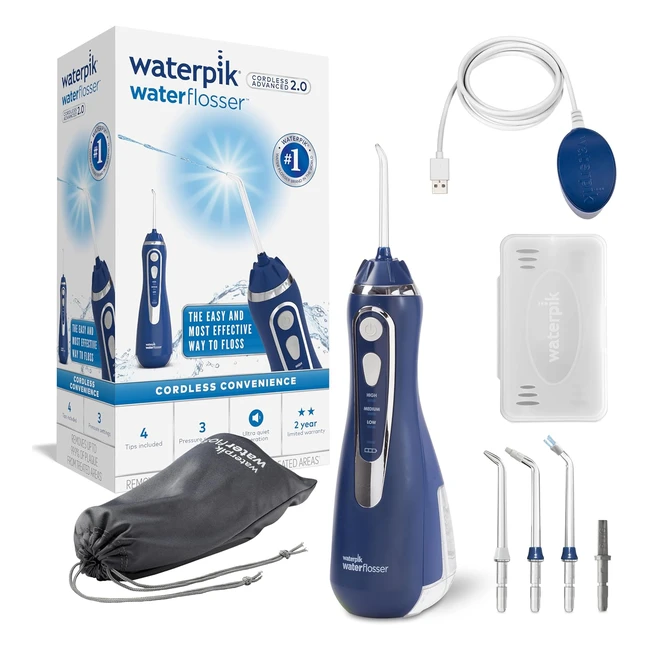 Waterpik Cordless Advanced Water Flosser - Dental Plaque Removal Tool - WP583UK