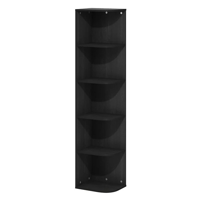 Libreria ad angolo Furinno Pasir 5 ripiani Blackwood - Design elegante e funzionale