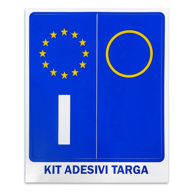 Kit adesivi targa Italia 4R Quattroerreit 6170 - Set di 2 - 44 x 98 mm