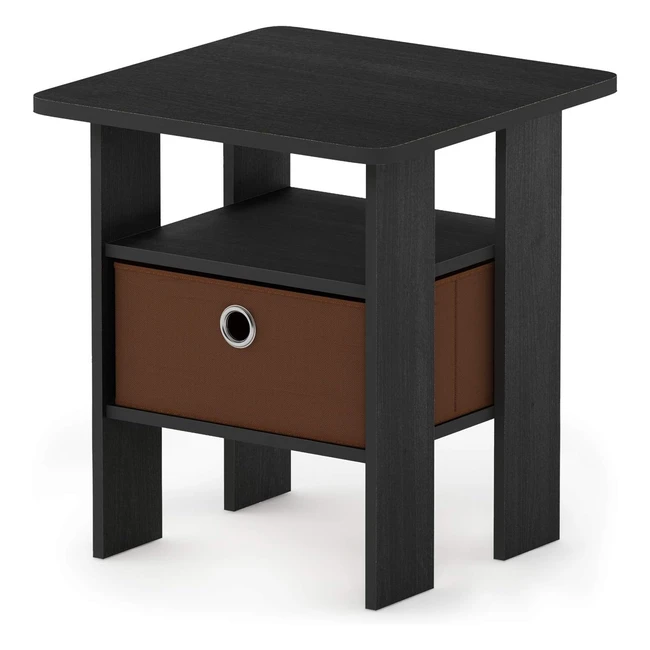 Mesa Auxiliar Furinno Andrey Madera Compuesta Marrn Medio 3937x3937x4445cm