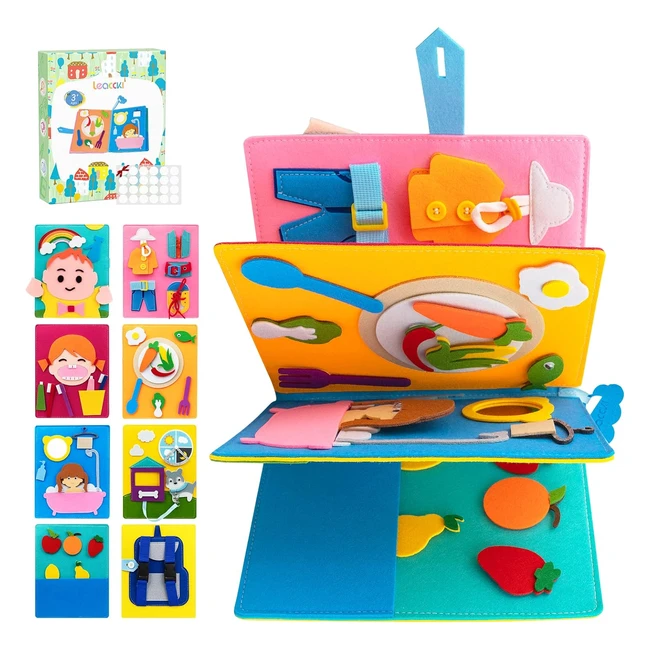 Tablero de Actividades Ocupado para Nios Pequeos - Montessori - Ref 15 - Habili