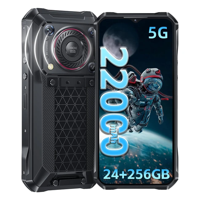 Oukitel WP33 Pro - Resistente 5G 136dB Altavoz Irrompible 22000mAh 24GB256GB 66 FHD Android 13 64MP20MP