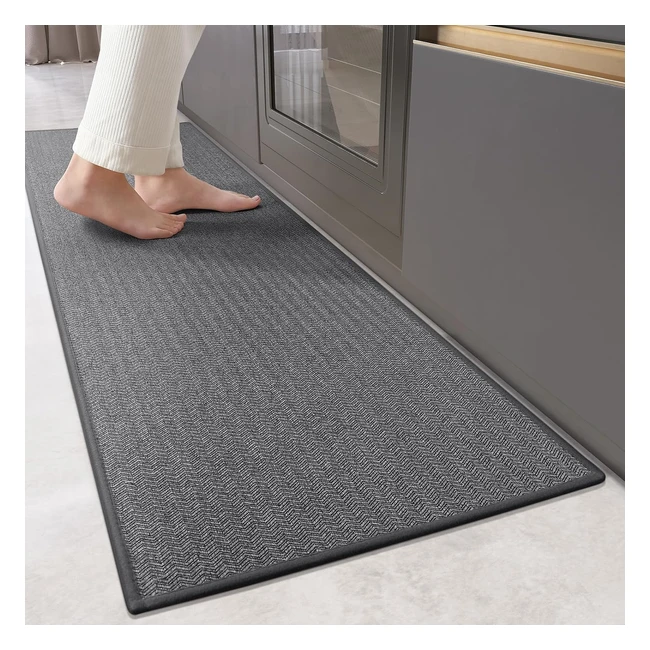 Tappeto Cucina Grigio Scuro 435x200 cm Antiscivolo Lavabile - Premium