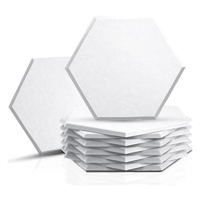 12 Pack Hexagon Acoustic Absorption Panel 12x14x04 - Soundproofing Insulation Tiles