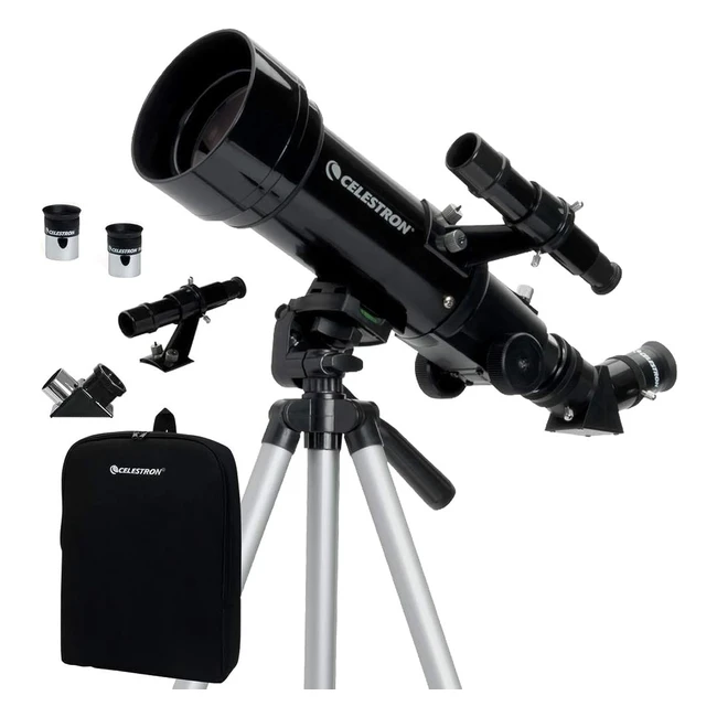 Celestron 21035 Reiseteleskop 70 Tragbares Refraktorteleskopset mit Rucksack Sch