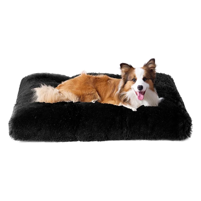 Cama Perro Grande 90x60x10cm Eheyciga Lavable Colchón Negro
