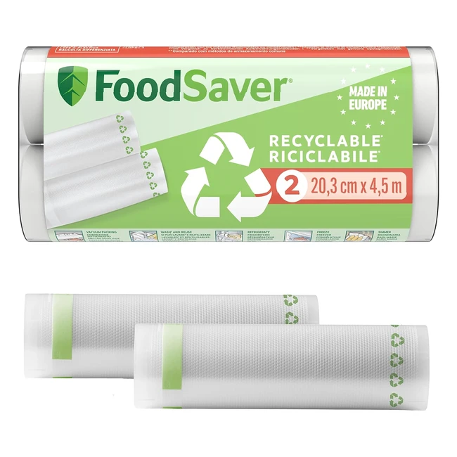 Rollos de Envasado al Vaco FoodSaver Reciclables y Reutilizables - Mantiene Al