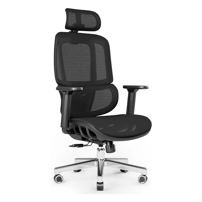 Silla de Oficina Ergonómica Joyfly - Ajustable y Con Soporte Lumbar - Negro