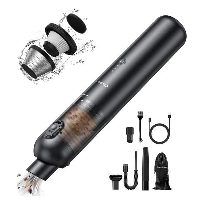Chuboor Aspirapolvere Auto Portatile 18000Pa 4 in 1 - Potente e Leggero